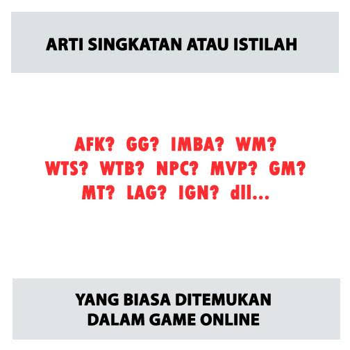 Mengenal Singkatan yang Sering Digunakan dalam Game Online.